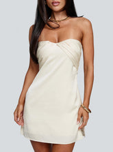 Irena Strapless Mini Dress Champagne