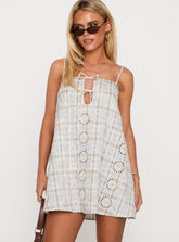 Belong Together Mini Dress Blue Check