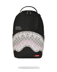 SHARK CENTRAL CREAM BLACK CHECK BACKPACK