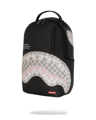SHARK CENTRAL CREAM BLACK CHECK BACKPACK
