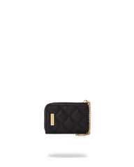 NOIR QUILT GOLD CHAIN SHARK WALLET