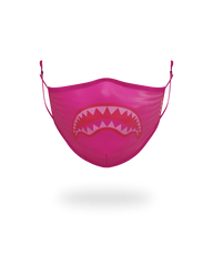 ADULT PINK SHARK FORM-FITTING FACE MASK
