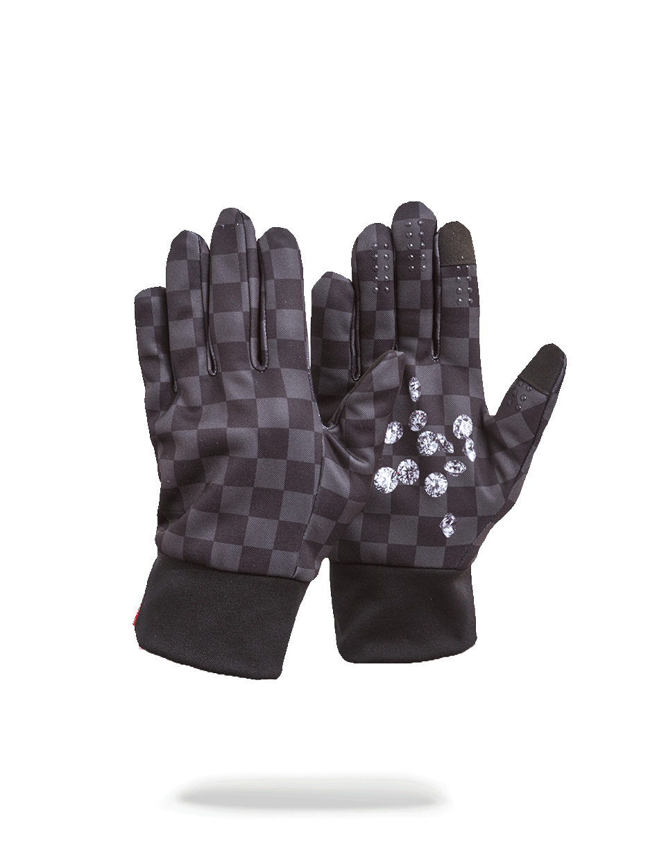 DIAMONDS IN PALM GLOVES