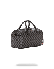 GREY CHECKERED SHARKS IN PARIS MINI DUFFLE
