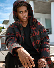 SG GRAFFITI PUFFER JACKET BLACK