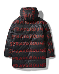 SG GRAFFITI PUFFER JACKET BLACK