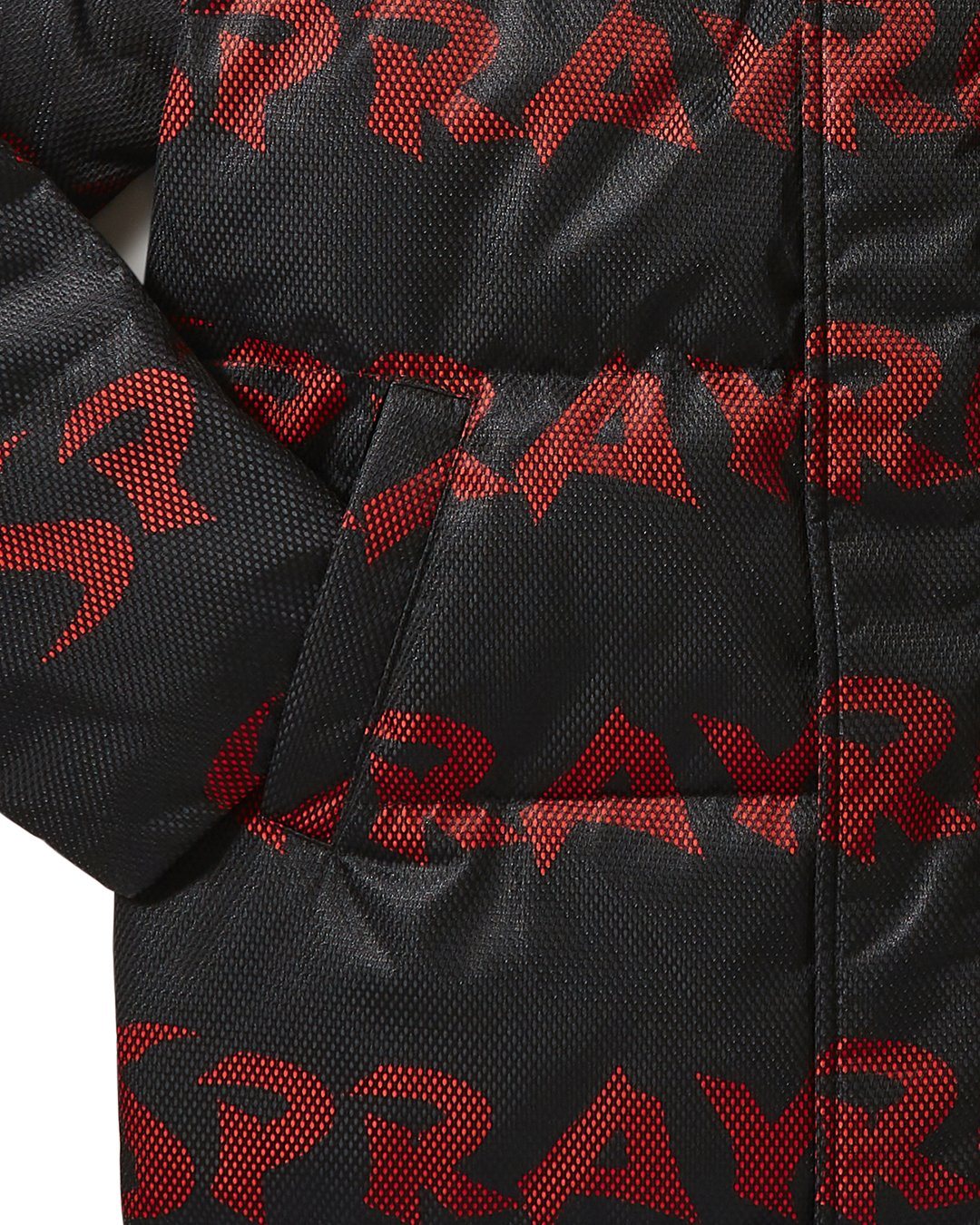 SG GRAFFITI PUFFER JACKET BLACK