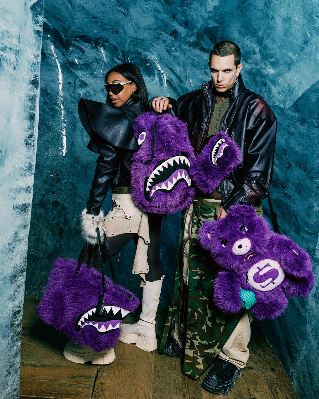 FURZILLA SHARK (PURP) MONEYBEAR BACKPACK