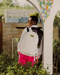 GOLD BRICK LUXE WHITE BACKPACK