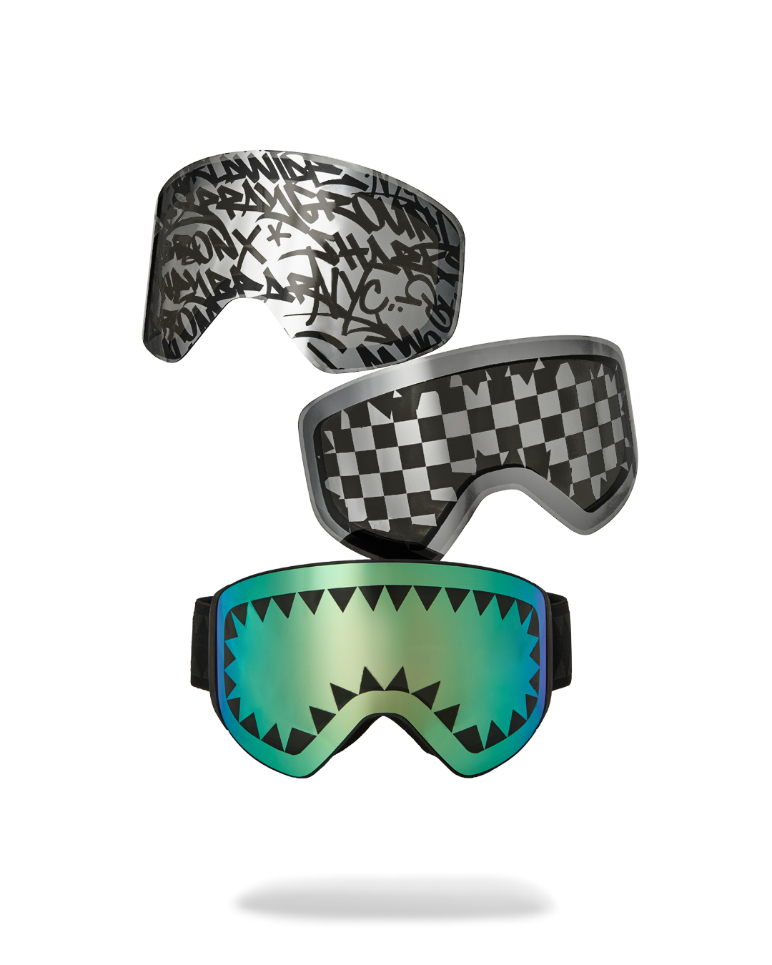 THE STREET MOUNTAIN SKI GOGGLES (INTERCHANGEABLE 3 LENSES)