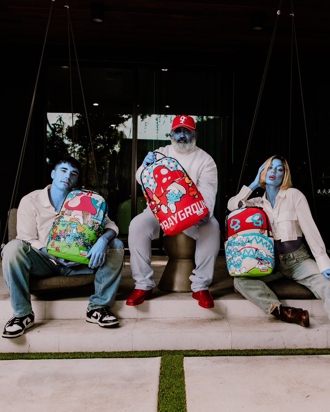 SMURFS IN THE GARDEN BACKPACK